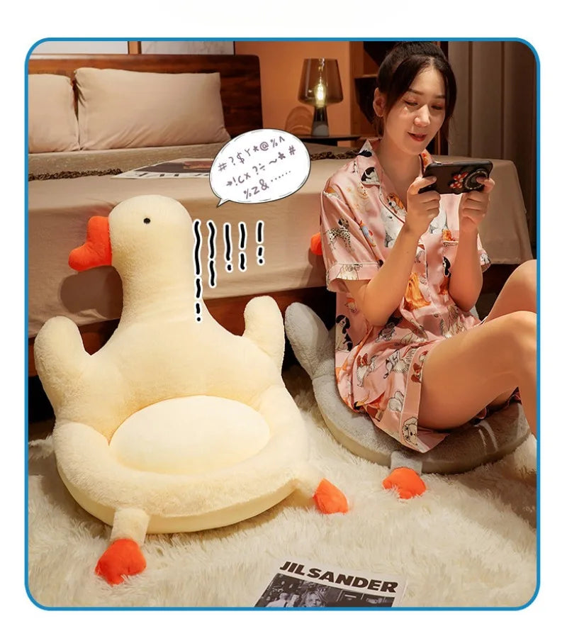 2024 New Big White Goose PuTuan Cushion Office Cute Student Thickened Pillow Dormitory Tatami Chair Cushion Futon Cushions Cojin