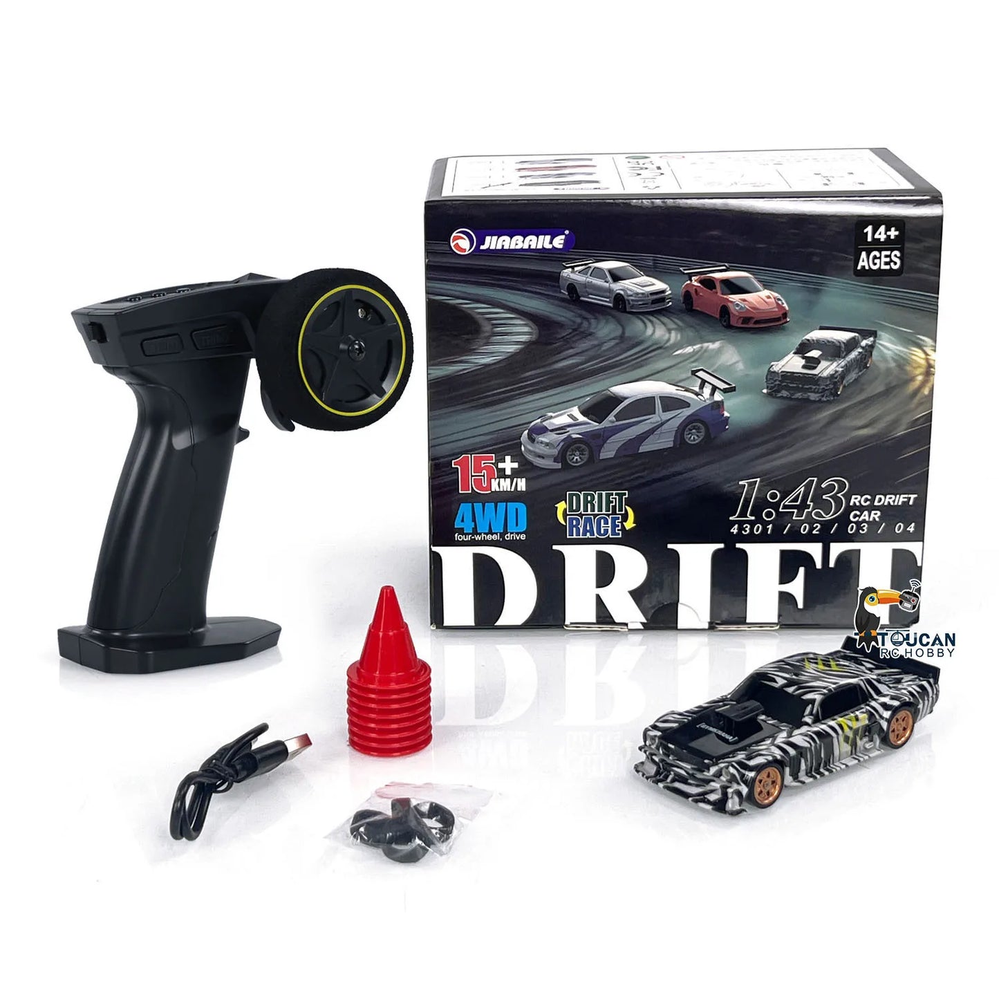 Toys for Boys RC 1/43 Difting Car Racing RTR 4WD Four-wheel Drive High Speed Radio Control Model 2.4g Drift Race Car Mini Gifts