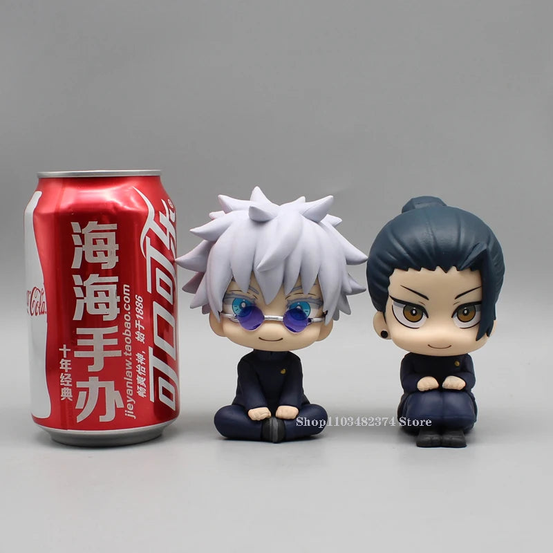 10cm Jujutsu Kaisen Mini Figures Satoru Gojo Figure Action Geto Suguru Figurine Q Version Anime Model PVC Collection Toys Statue
