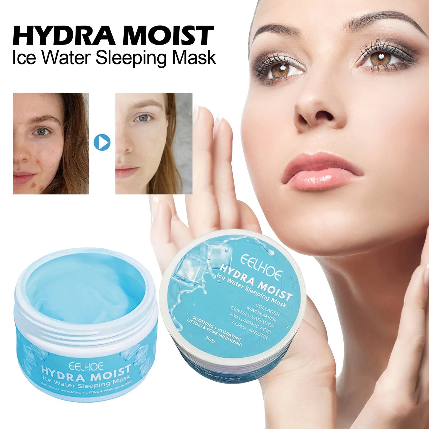 Eelhoe Facial Masks Repair Face Skincare Firming Hydrating Moisturizing Face Mask Remove Acne Brighten Facial Skin Care Product
