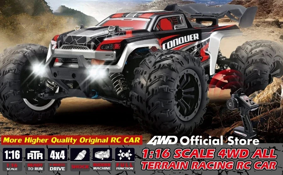 Super Brushless 80KM or 50KM/H 4WD RC Car With LED Remote Control Cars High Speed Drift Racing 4x4 Off Road Truck Kid Adult Toy