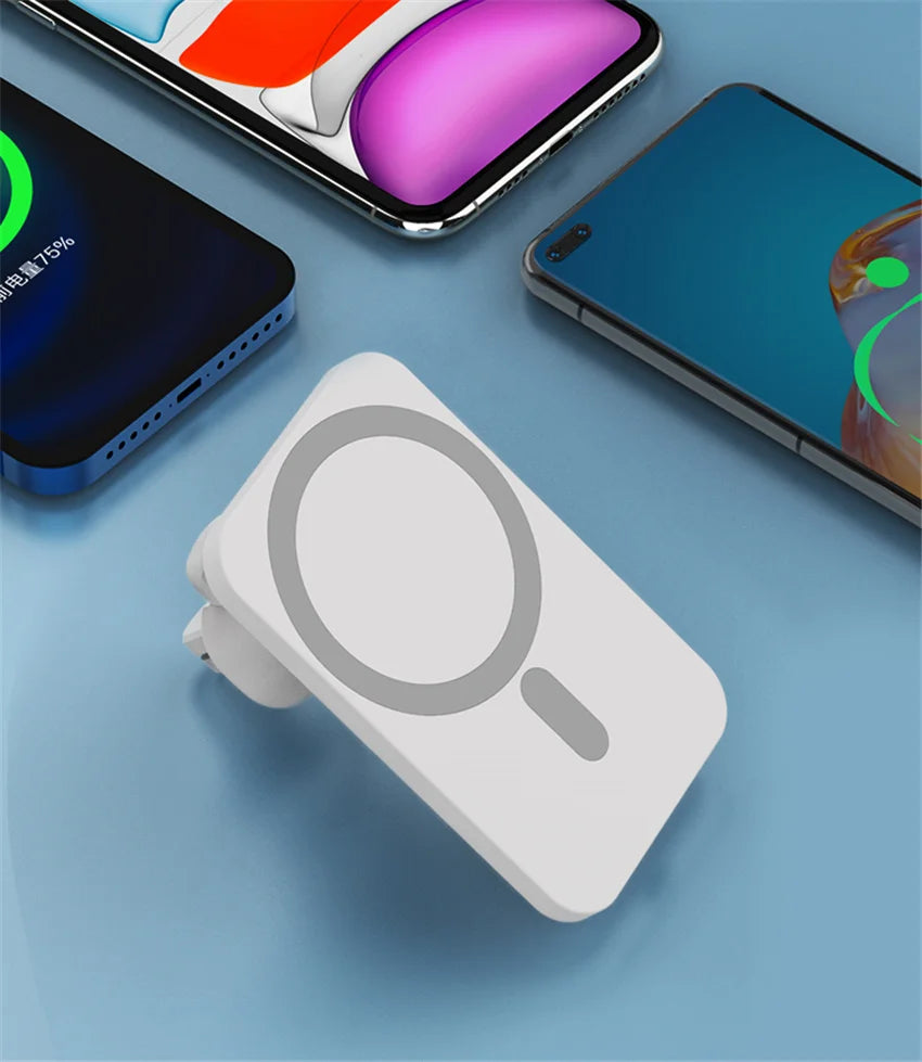 Magnetic Car Wireless Charger For iPhone 12 13 14 15 Pro Max Mini Magnet Car Phone Holder Stand Mount 15W Fast Charging Station