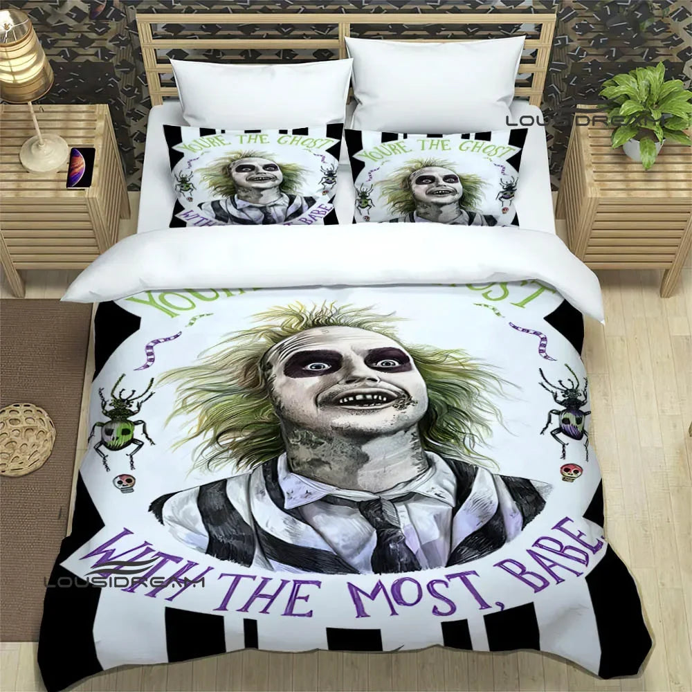 Horror movie B-Beetlejuice Bedding Sets exquisite supplies set duvet cover bed comforter set bedding set luxury birthday gift