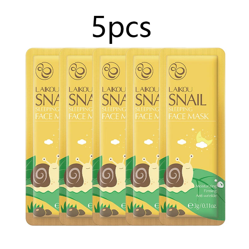 LAIKOU Sakura Seaweed Face Mask Skincare Centella Snail Collagen Facial Mask Sleeping Masks Beauty Korean Skin Care Products