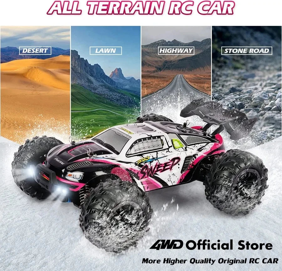 Super Brushless 80KM or 50KM/H 4WD RC Car With LED Remote Control Cars High Speed Drift Racing 4x4 Off Road Truck Kid Adult Toy