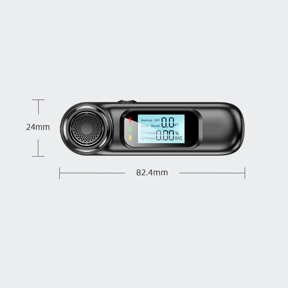 Non-Contact High-Precision Alcohol Tester Portable Car Alcoholimeter Digital LCD Screen Accuracy Breathalyzer Diagnostic Tool