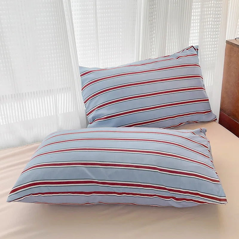 Nordic Sling Bed 150 Bedding Sets Stripes Duvet Cover Set Quilt Cover Bed Sheet Quilt Sets Queen Size INS Blogger Comforter Sets