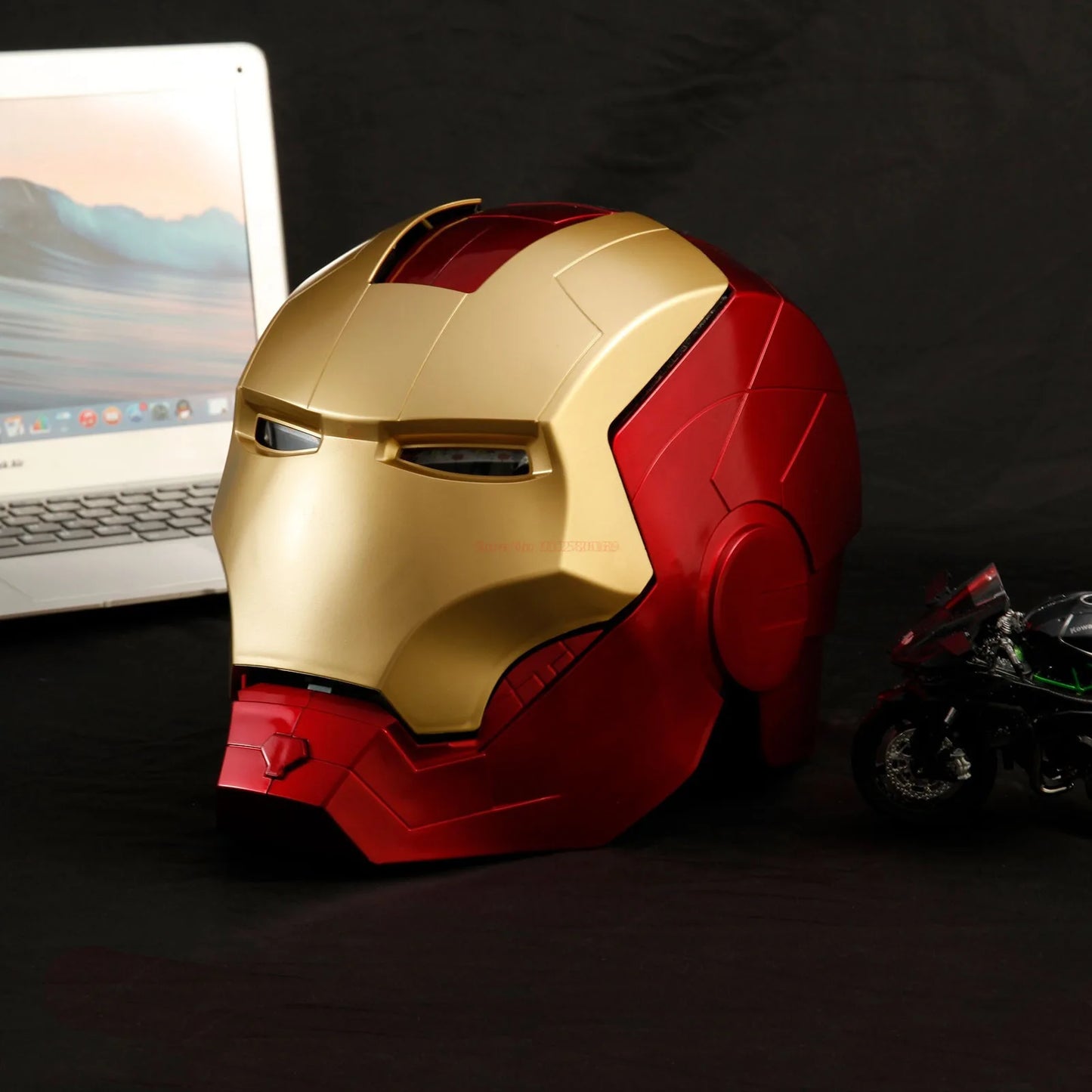 In Stock New Marvel Avengers Iron Man Helmet Cosplay 1:1 Light Led Ironman Mask Pvc Action Figure Toys Child Adult Gift
