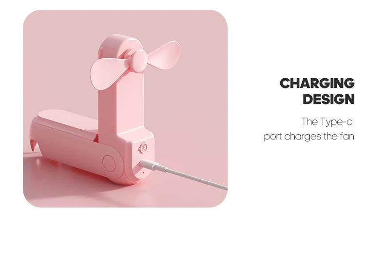 Portable Fan Mini Handheld Fan USB 1200mAh Recharge Hand Held Small Pocket Fan with Flashlight Feature