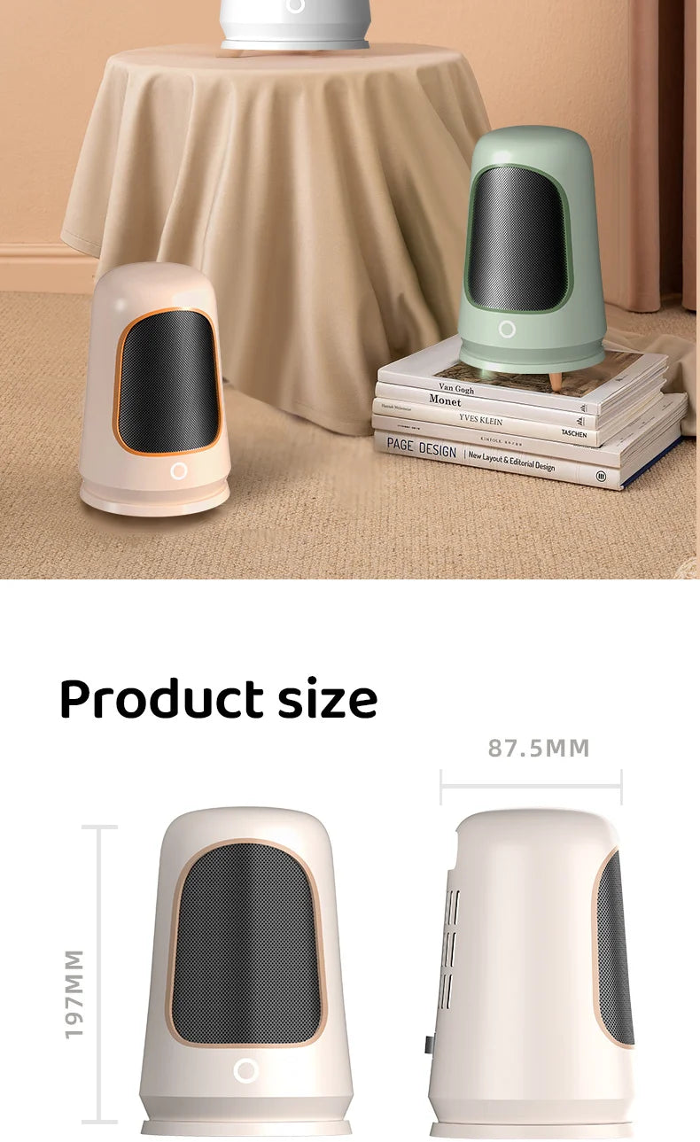 1200W Portable Desktop Electric Heaters Heater for Home Foot Warmer Heater Energy Saving Bedroom Heating for Office Home