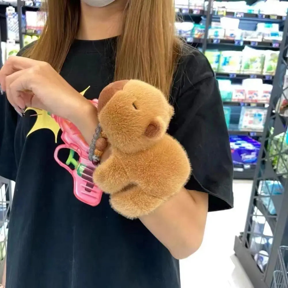 Animal Slap Bracelets Capybara Plush Toy Stuffed Animals Huggers Slap Toy Animal Wristband Interactive Toy Kids Gifts Birthday
