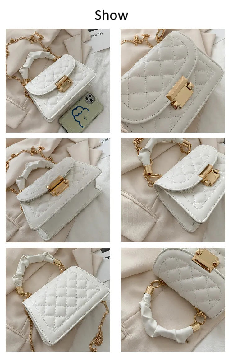 Light Mature Style Small Solid Sling Bag for Wome Crossbody Korean Fashion Shoulder Bags Purses and Handbags