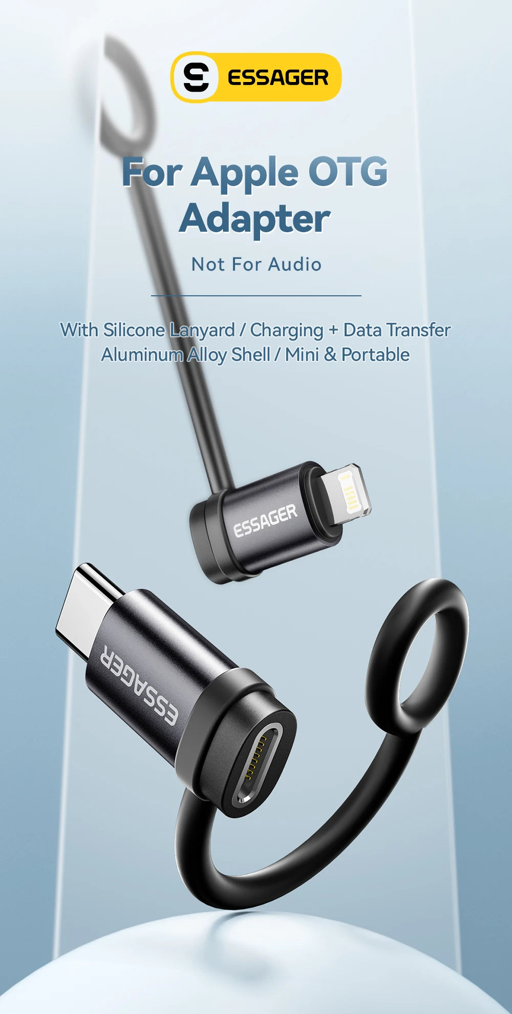 Essager Lighting To USB C Adapter 3A Fast Charging OTG for iPhone 15 xr Pro Type C To Lighting iPhone Connector OTG Converter