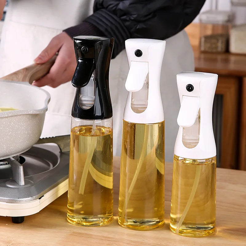 Oil Spray Bottle For Cooking Kitchen Olive Oil Sprayer For Camping BBQ Baking Vinegar Soy Sauce 200ml 300ml Kitchen Accessories
