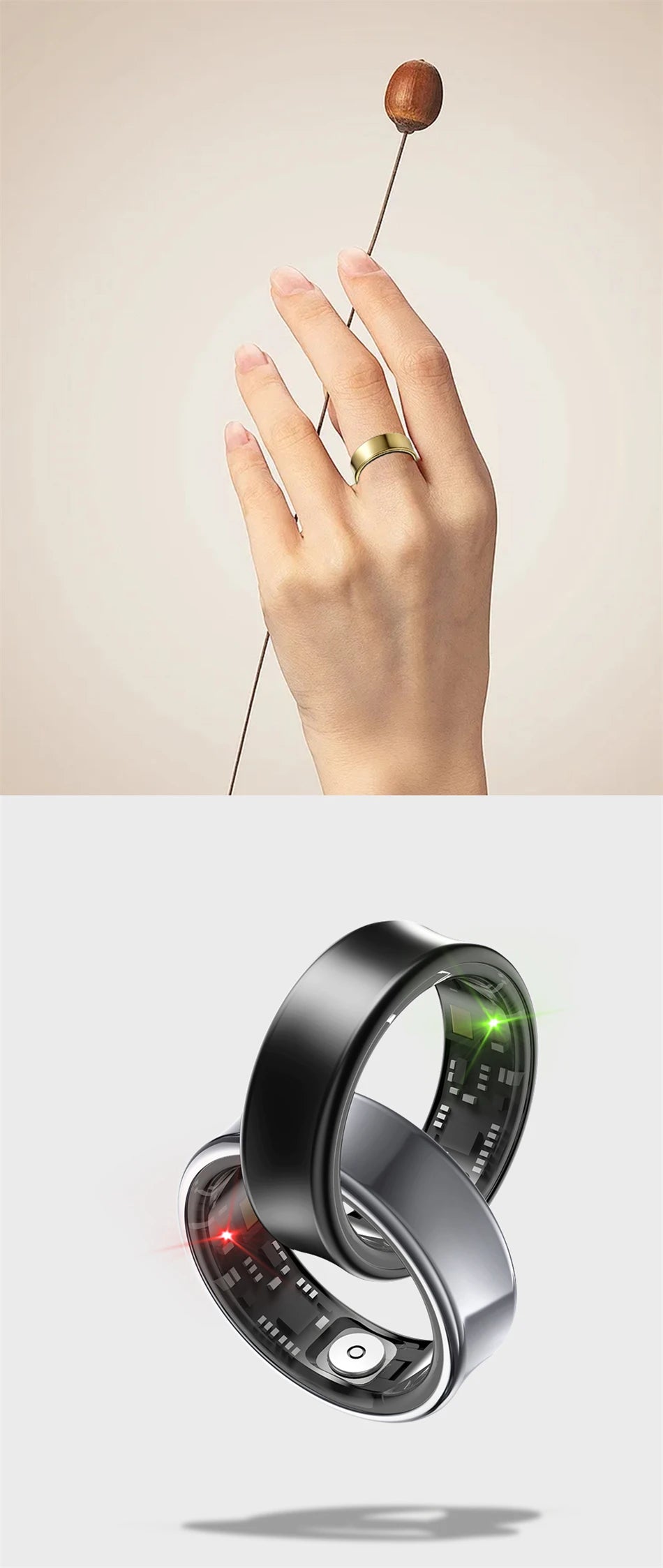For Samsung Galaxy Smart Ring Men Blood Oxygen Sleep Monitoring GPS Motion Track IP68&5ATM Waterproof Smartring For Android IOS