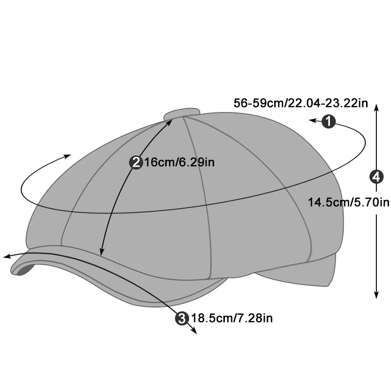 Men Newsboy Hats Peaky Autumn Vintage Herringbone Octagon Cap Women Casual Stripe Berets Gatsby Flat Hat
