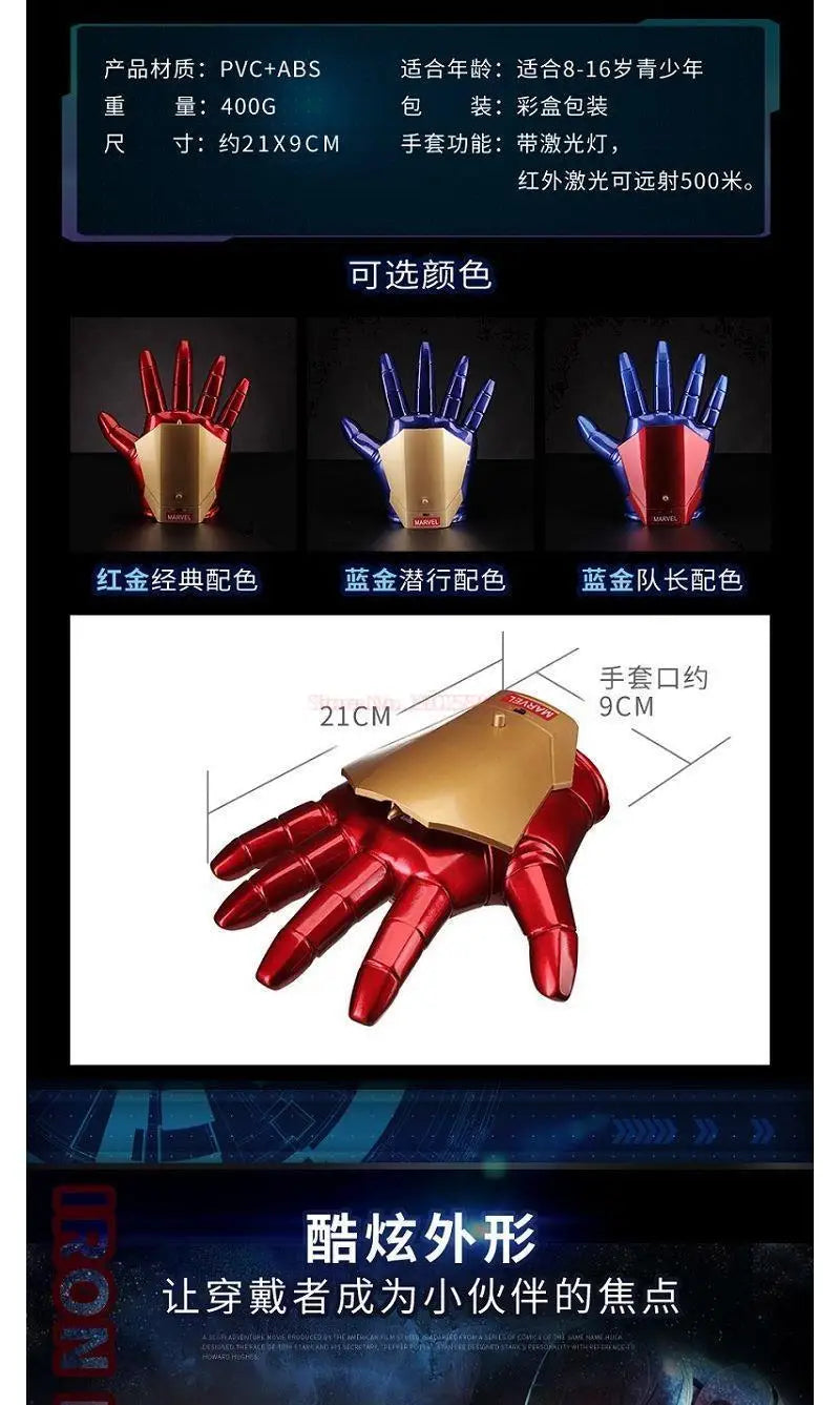 In Stock New Marvel Avengers Iron Man Helmet Cosplay 1:1 Light Led Ironman Mask Pvc Action Figure Toys Child Adult Gift