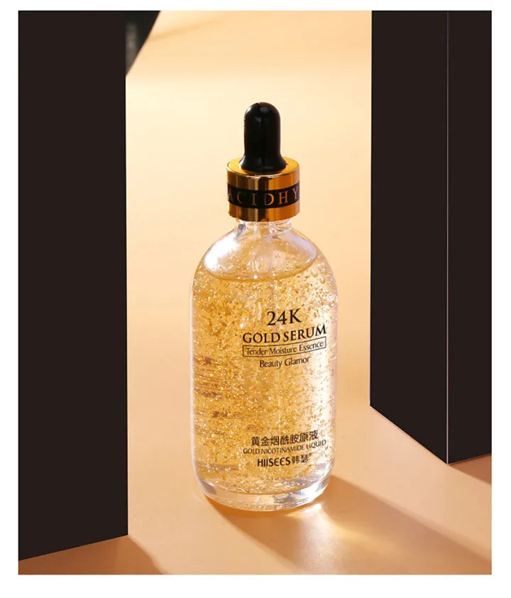 24k Gold Face Serum Brightening Skin Care Products Hyaluronic Acid Niacinamide Facial Nourish Smooth Care Beauty Health