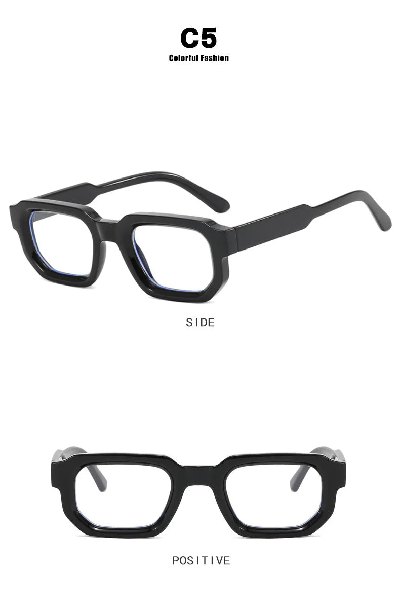 Popular Vintage Sunglasses Women Men Square Sun Glasses Punk Polygon Eye Glasses Goggle for Male Female Rectangle Sunglasses 