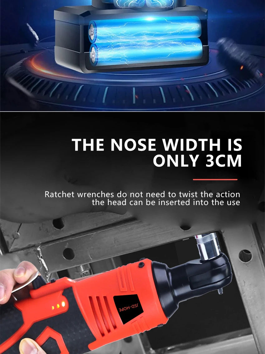 27/5000 Electric ratchet wrench 90 degree straight Angle electric charging wrench lithium electric stage truss tool