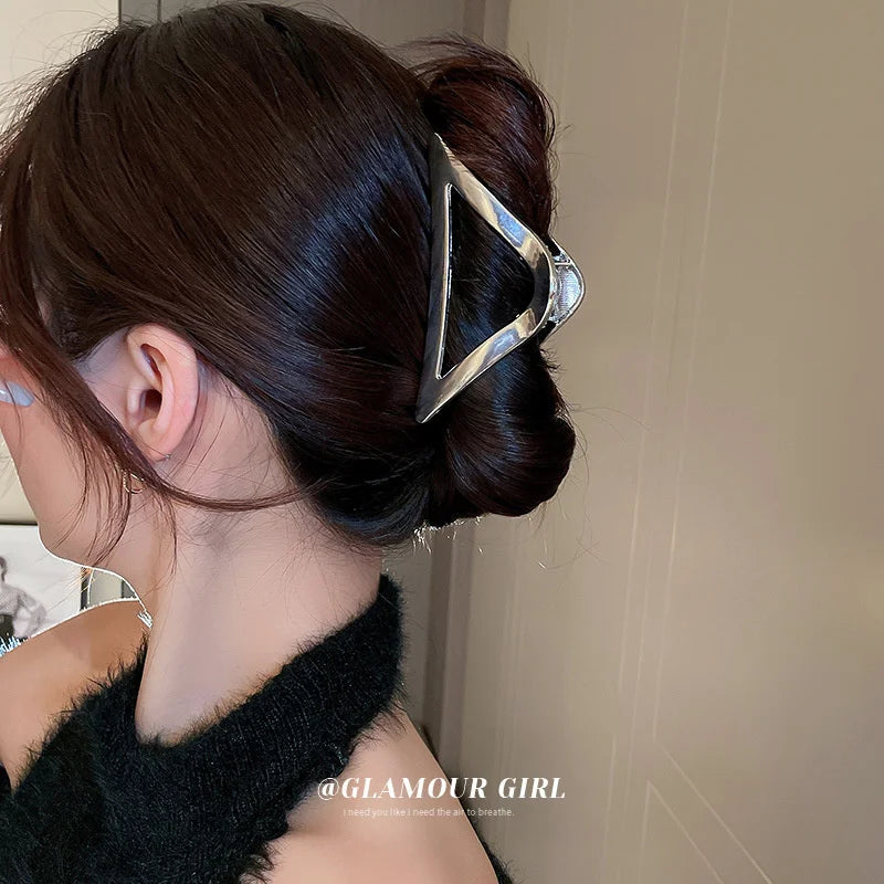 Fashion Geometric Metal Hair Claw Clips for Women Vintage Hair Clamps Crab Headband Hairpin Girls Hair Accessories Headwear