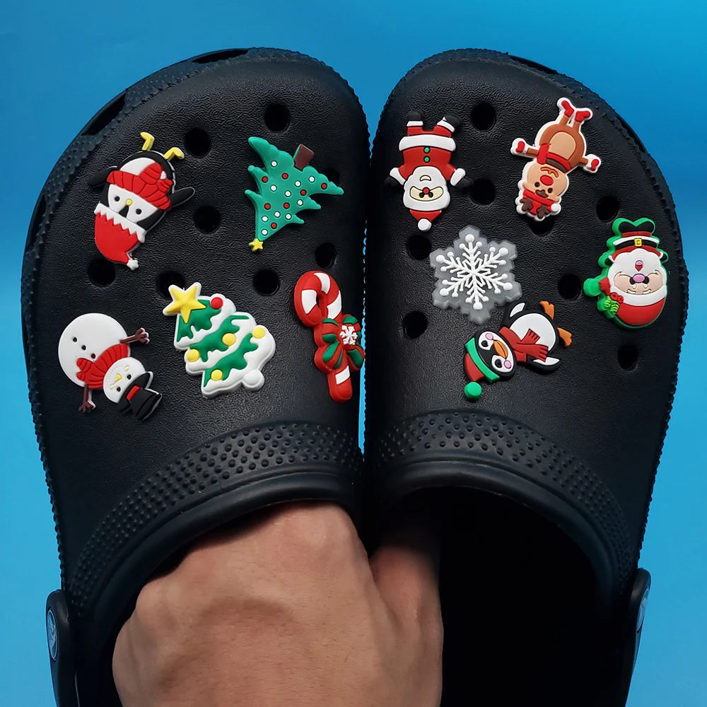 Christmas Snow Tree Shoe Charms for Clogs Sandals Decoration Shoe Accessories Charms for Friends Gifts