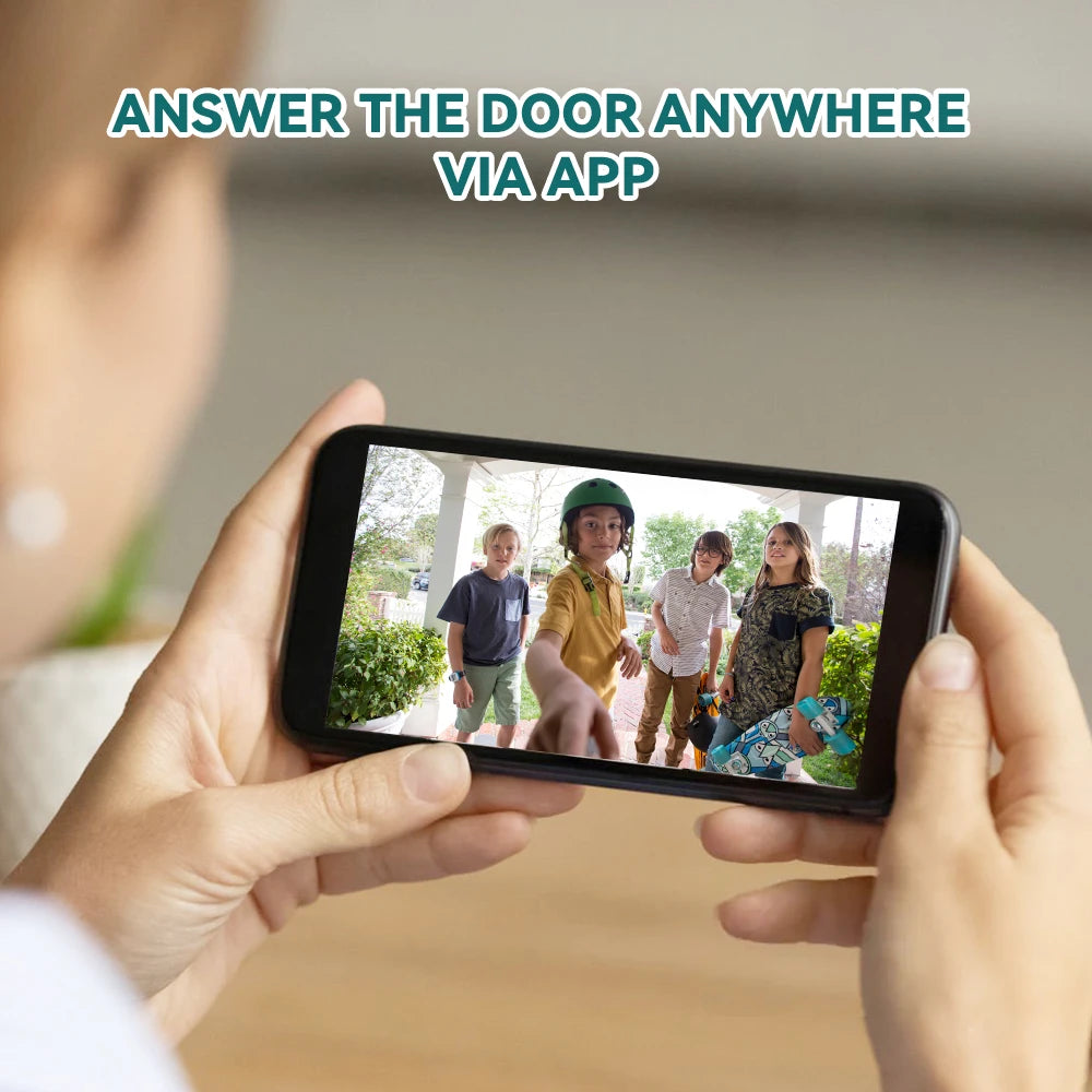 CPVAN Wireless 2.4G WiFi Video Doorbell 1080P HD Camera Door bell with AI Smart Waterproof Night Vision Security Camera DoorBell