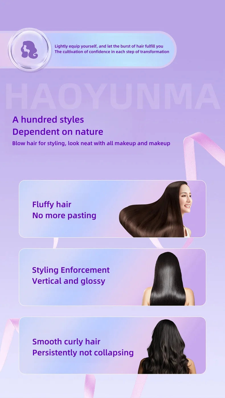 High Speed Electric Turbine Airflow Low-Noise Constant Temperature Fast Drying Hair Dryer EU/US/UK/AU Plug for Home Salons