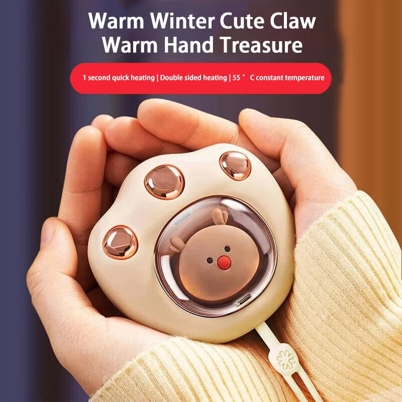 Xiaomi Hand Warmer Cute Cat Paw Rechargeable Built-in Battery For Students Adult Winer Fast Usb Heater For Camping Office School
