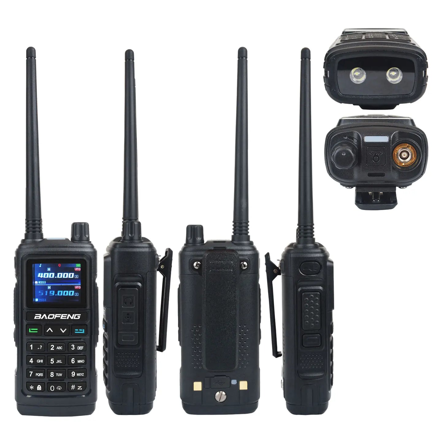 Baofeng UV-17Pro GPS Walkie Talkie 108-136MHz Air Band VHF UHF 200-260MHz 350-355MHz FM Radio Six Bands Freq Copy Waterproof