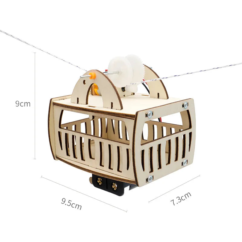 DIY Cable Car Model Model STEM Kit Children Technologia Science Toys Experimental Tool Kit Learning Education Kids Teaching Aid