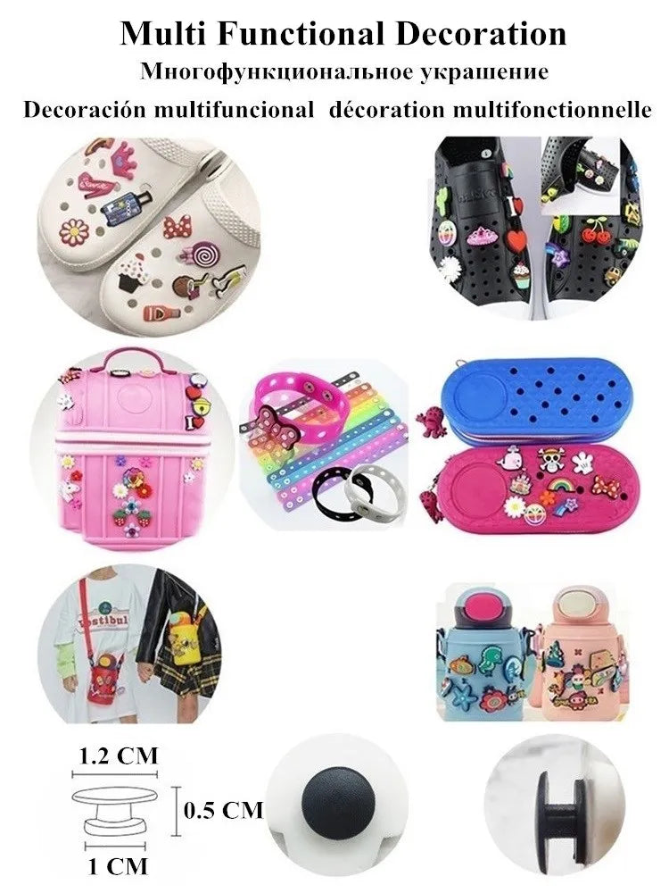 Design Shoe Charms Game Style PVC Buckle Decorations Croc Jeans Ornaments Diy Combination Shoe Clip Decor Children Adult Gifts