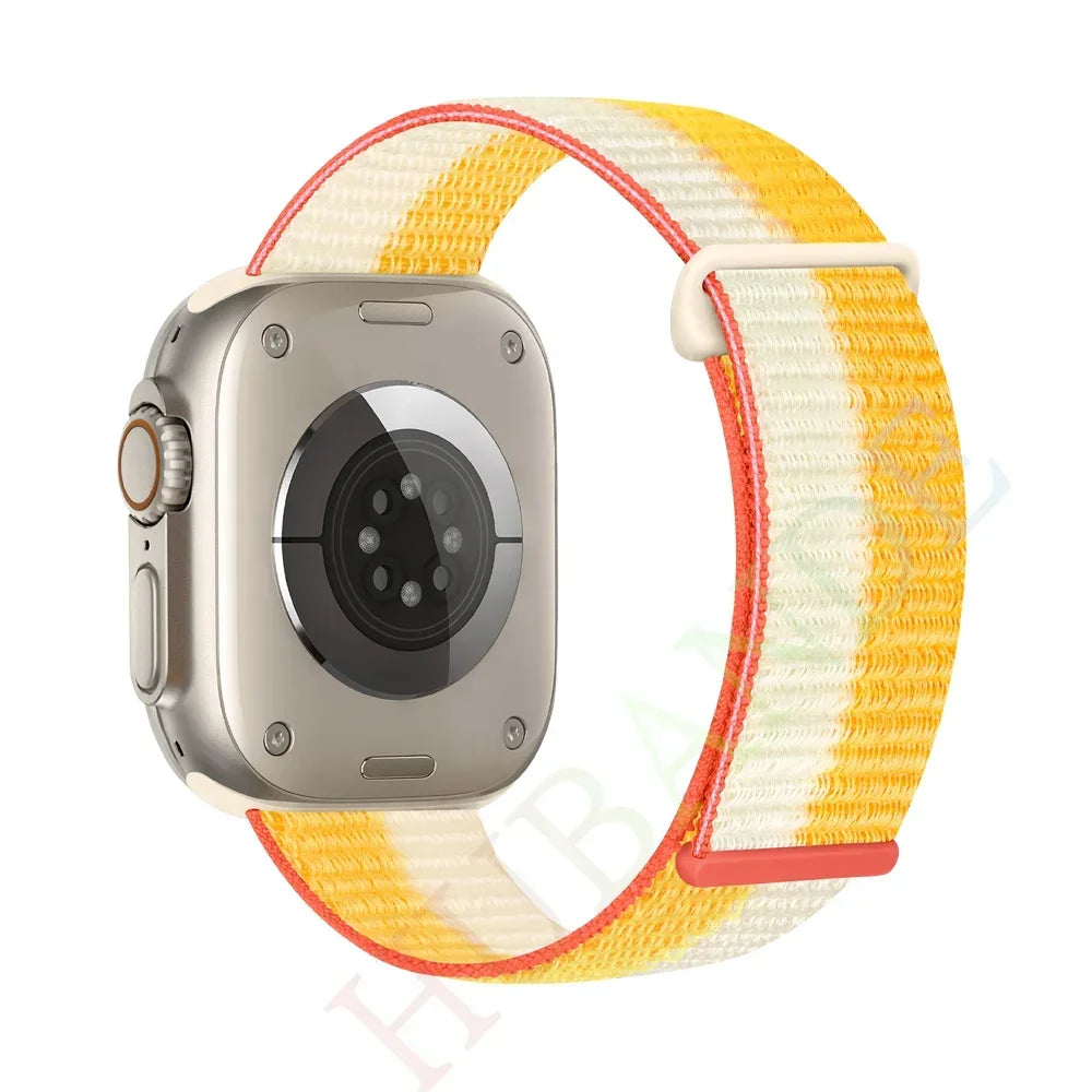 Nylon Loop Strap for Apple Watch Band 40mm 44mm 45mm 42mm 41mm 38mm Smart Belt Bracelet for IWatch Ultra 49mm 8/7/6/SE/5/4/3