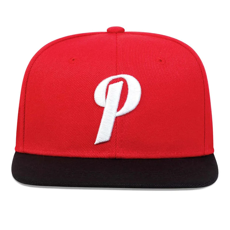 Unisex P Letter Embroidery Hip-hop Hats Outdoor Adjustable Casual Baseball Caps Sunscreen Hat