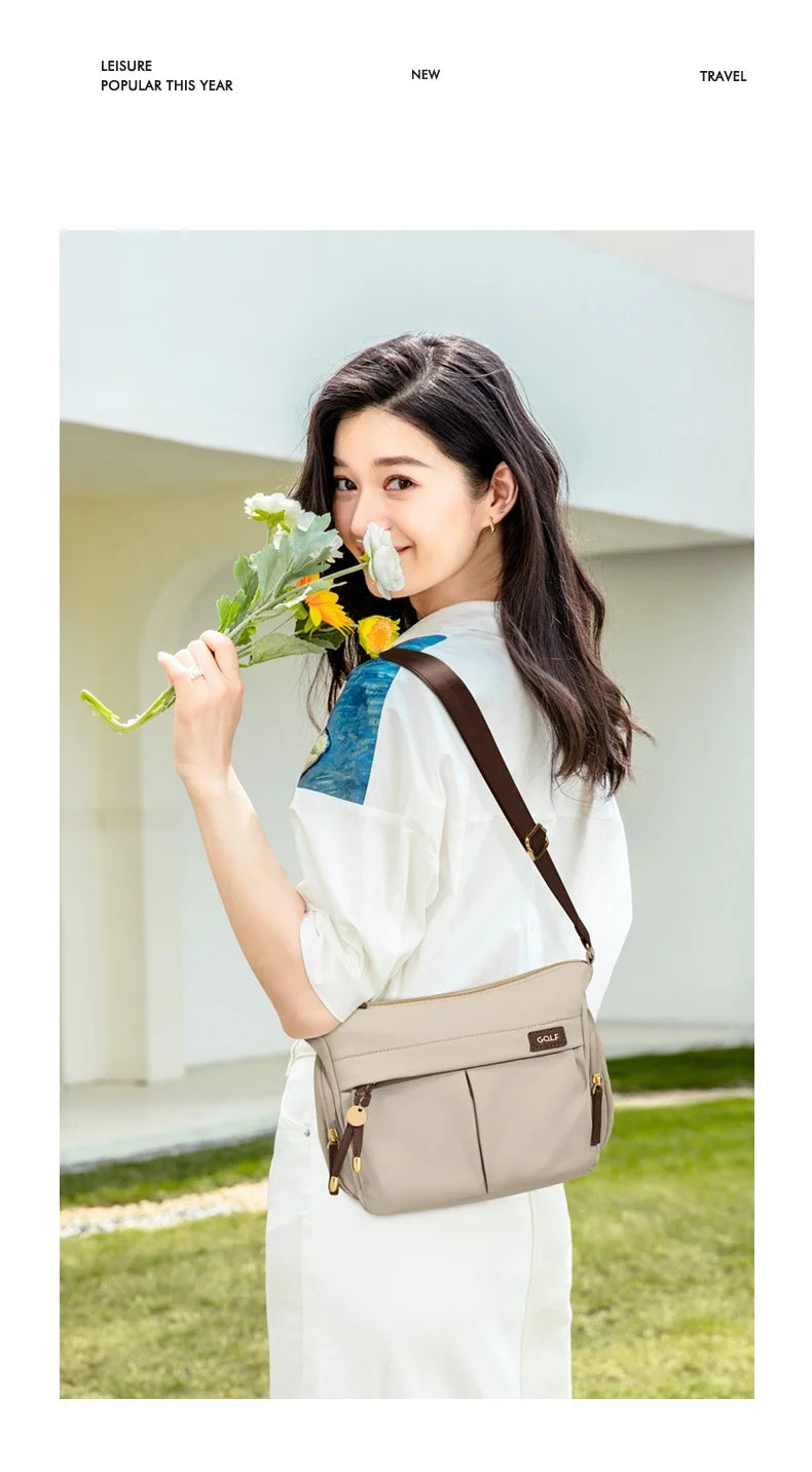 GOLF Crossbody Bag Women Nylon Womens Shoulder Bag Lady Bucket Mini Cross Body Purse Handbag New Fashion Square Bags 2024 Summer