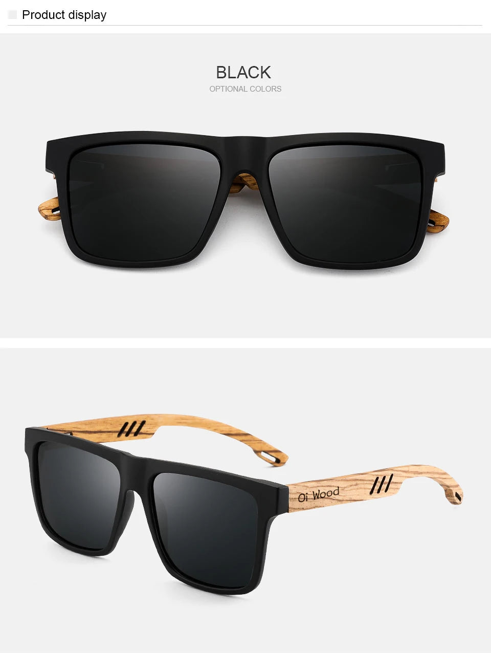 Oi Wood New High Quality Square Sunglasses For Men Polarized UV400 Fashion Sunglass Mirror Sport sun glasses Driving oculos