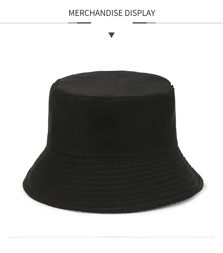 Unisex Bucket Hat Smile Embroidery Women Cotton Corduroy Double-Sided Bob Hip Hop Hat Four Season Panama Beach Fishing Sun Caps