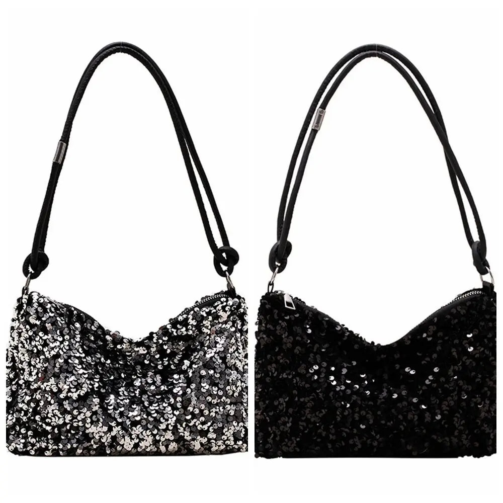 Solid Color Sequins Crossbody Bags Fashion INS Sequins Shoulder Bags Phone Purse Handbag Evening Clutch Bag Girl DIY