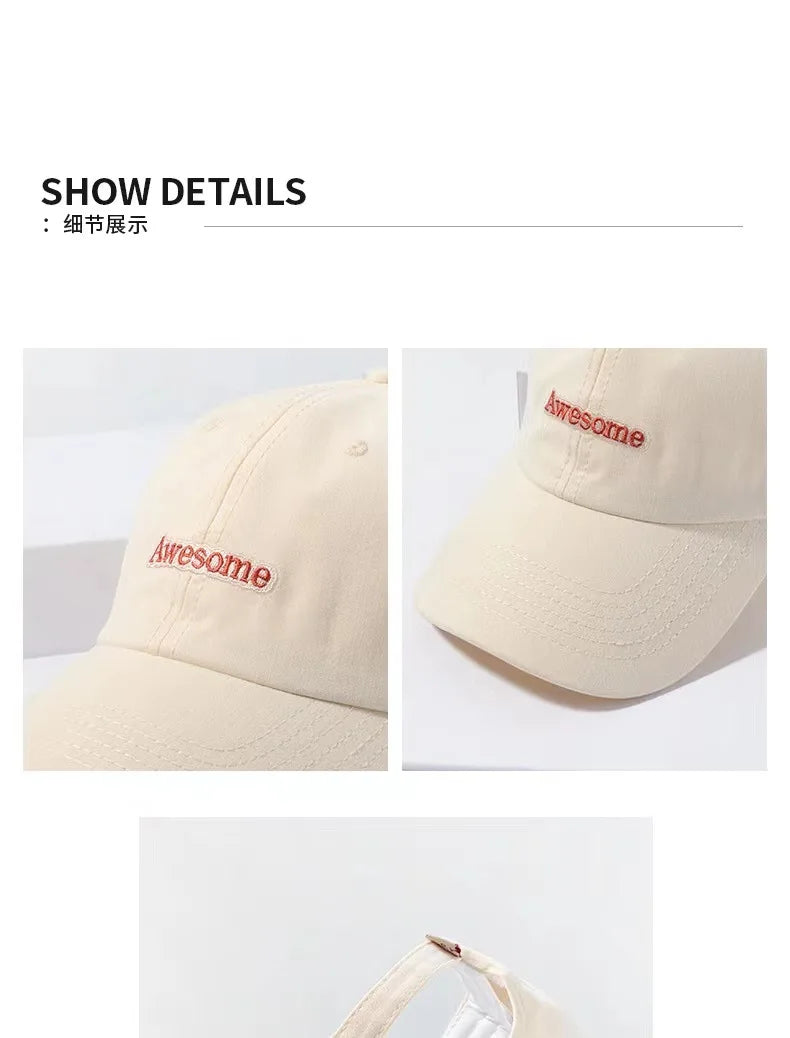 Spring Autumn Awesome Boys Girls Women Baseball Caps 2023 Dropshipping Letter Embroidered Men's Women's Cap Hip Hop Snapback Hat