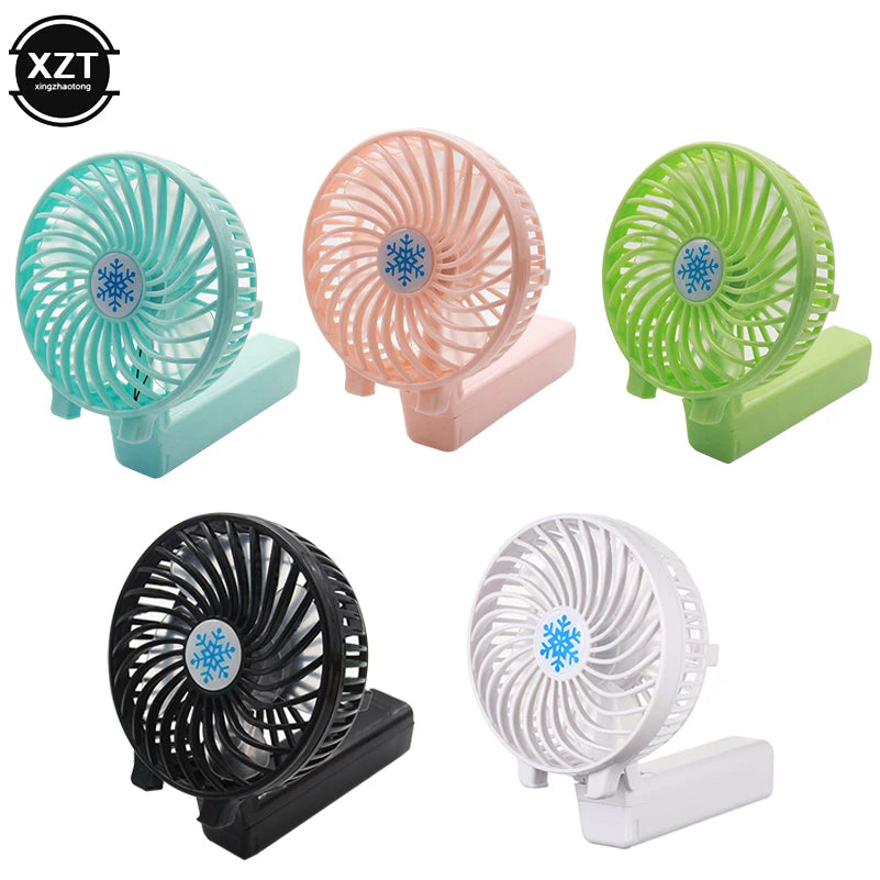 USB Mini Fan Handheld Fan Desktop Fan Portable USB Charging Fan Office Travel Dormitory Multi-color Options