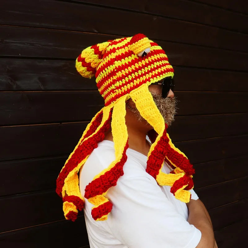 Hat Unisex Cthulhu Style Adult Party Funny Octopus Headgear Creative Holiday Gift Tricky Woolen Hat