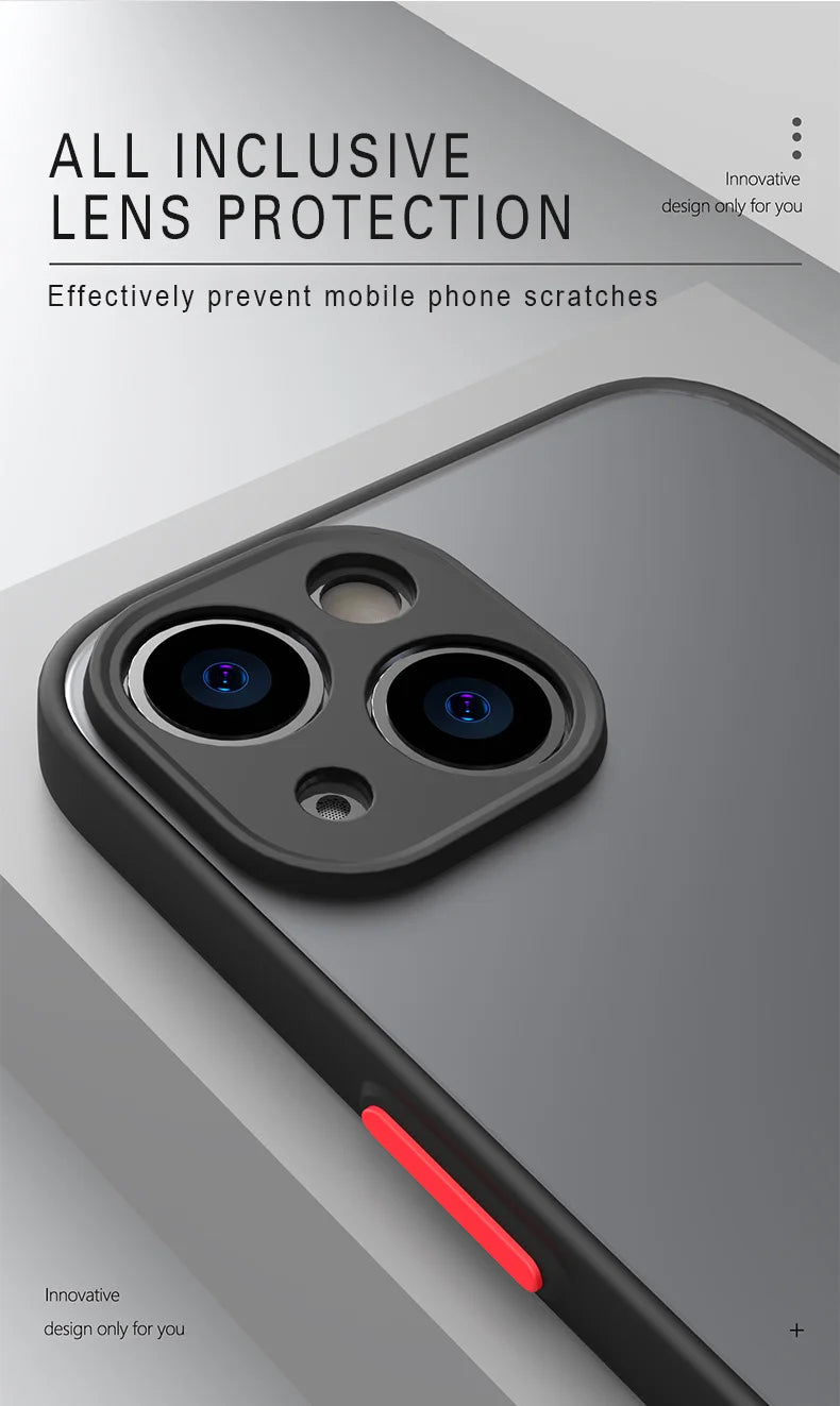 Matte Phone Case for IPhone 13 12 11 14 Pro Max Mini Luxury Soft Silicone Shockproof Case for IPhone X XS Max XR 15 7 8 Plus SE