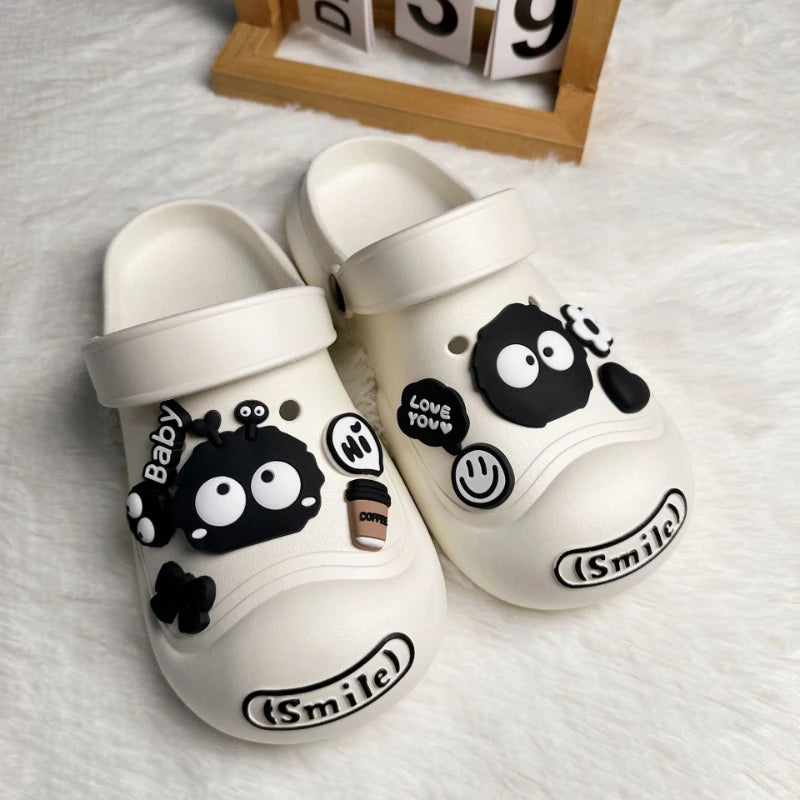 Shoe Charm for Crocs DIY Pins Black Cute Fisherman Bear Decoration Buckle for Croc Charms Set Accessories Kids Boy Girls Gift