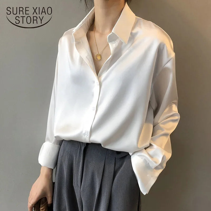Cotton Blouse White Shirt Fashion Women Blusas Mujer De Moda OL Style Tops Casual Ladies Long Sleeve Shirts and Blouses 3496