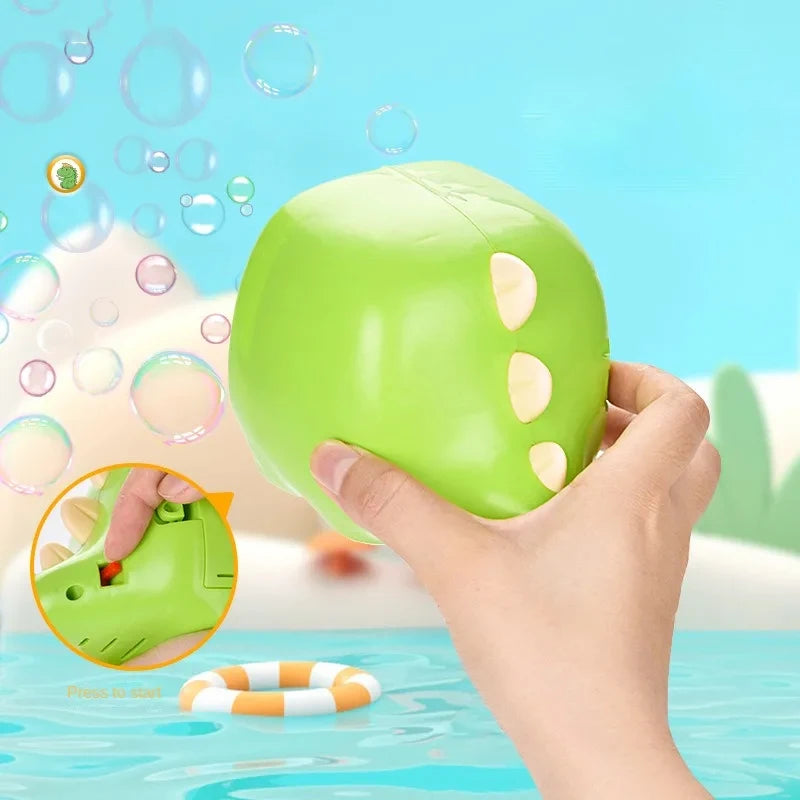 Funny Bubble Machin Cartoon Dinosaur Frog Animal Magic Soap Water Bubble Blower Handheld Christmas Gifts for Kids Boys Girls
