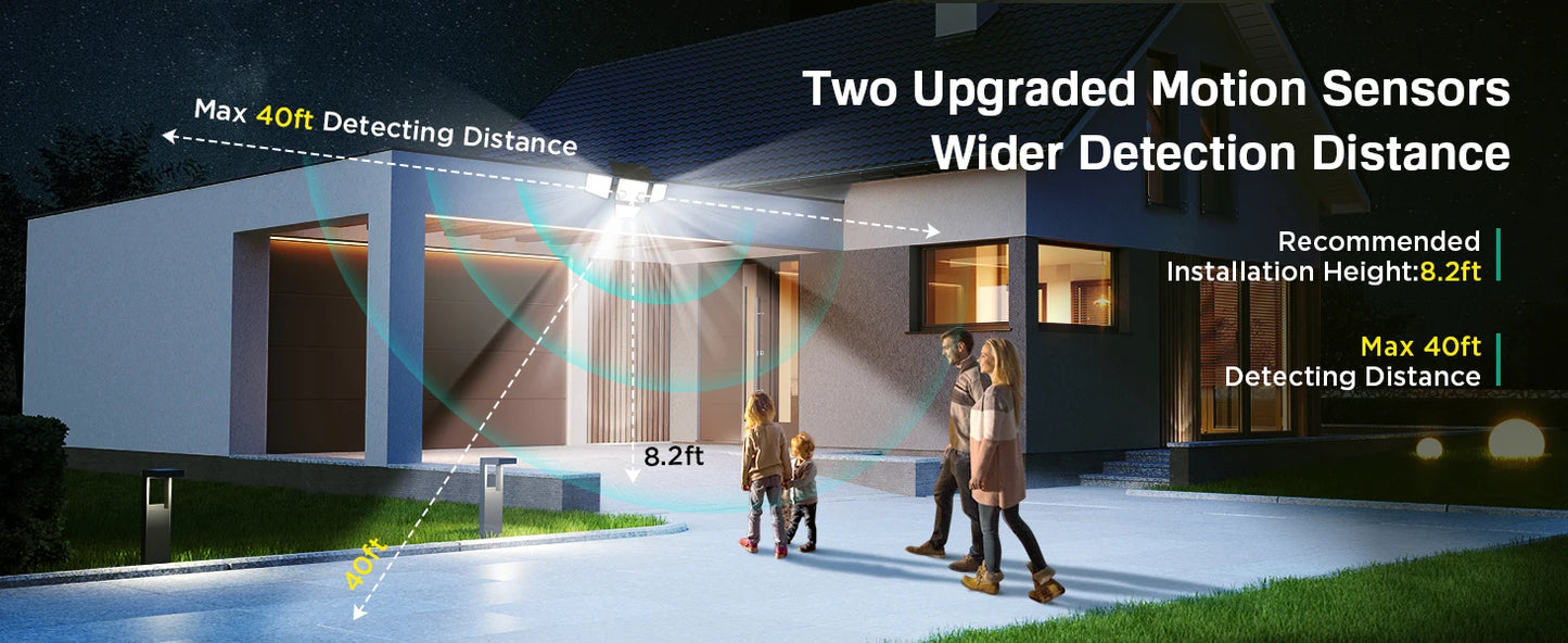 Solar Outdoor Lights - 3000LM 188 LED Motion Sensor Lights Solar Flood Security Lights for Backyard Yard Patio