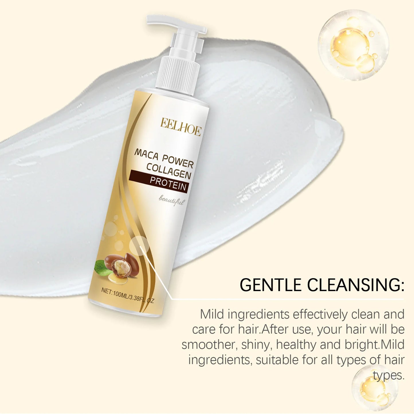 EELHOE Collagen for Hair Cleaning Sets of Hair Care Products Smooth Strengthen Hair Loss Prevention Repair Keratin Essential Oil