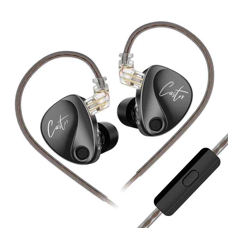 KZ Castor Wired Harman Improved Bass HiFi Earphone 2 Dynamic Tunable Balance Monitor Headphone IEM Earphones Music Sport Earbuds