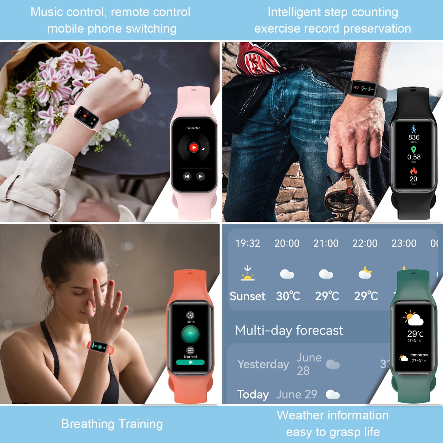 IOWODO 1.47" HD Smart Watch for Men Women Exercise Mode Smartwatch Sleep Monitor Pedometer Fitness Watch with Heart Rate SpO2