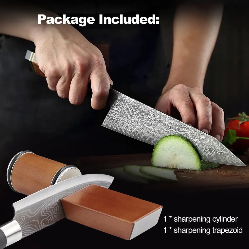 Wooden Roller Sharpeners Rolling Knife Sharpener 15/20/18/22° Magnetic Angle Non-Slip Ideal for Kitchen DIY Tasks Diamond